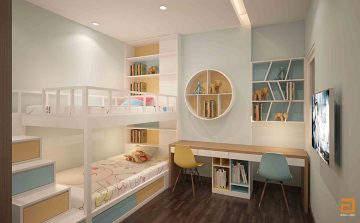 Thiết kế nội thất phòng ngủ giường tầng